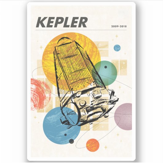 Sticker Poster du télescope spatial Kepler. (Devant)