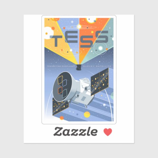 Sticker Poster du télescope spatial Tess. (Feuille)