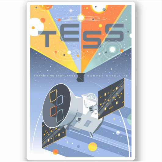Sticker Poster du télescope spatial Tess. (Devant)
