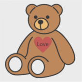 Sticker Poster / Impression "Ourson Tendresse" (Devant)