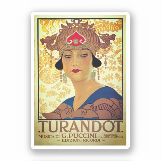 Sticker Poster pour Turandot - Giacomo Puccini (Recto)