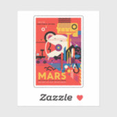 Sticker Poster spatial Retro - Programme d'exploration de  (Feuille)