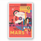 Sticker Poster spatial Retro - Programme d'exploration de  (Devant)
