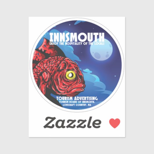 Sticker Poster Vintage voyage Innsmouth Lovecraft (Feuille)