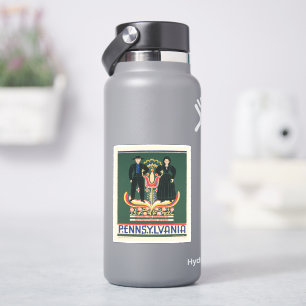 Sticker Poster Vintage voyage Pour Lancaster County, Pa