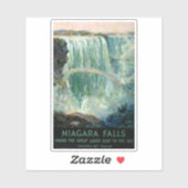 Sticker Poster Vintage voyage Pour Niagara Falls (Feuille)