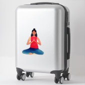 Sticker Posture de yoga (Sur valise)