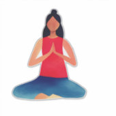 Sticker Posture de yoga (Devant)