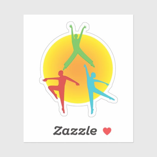 Sticker Postures de danse (Feuille)