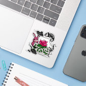 Sticker Pot à Mystère avec Caméléon Squelette (Ordinateur portable avec iPhone)