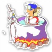 Sticker Pot à vapeur de lapin (Devant)