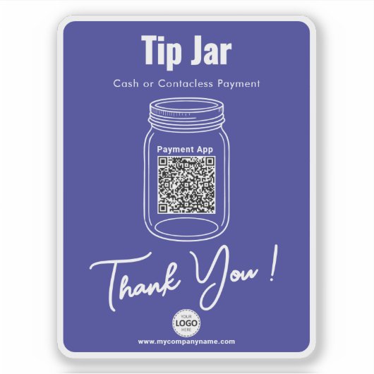 Sticker Pot-conseil, application de paiement de code QR pe (Devant)