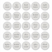 Sticker Pot cosmétique personnalisable blanc de 1,14" crèm (Devant)