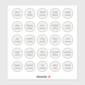 Sticker Pot cosmétique personnalisable blanc de 1,14" Crèm (Feuille)