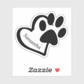 Sticker Pot de chat personnalisé animal de compagnie perso (Feuille)