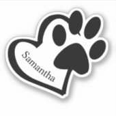 Sticker Pot de chat personnalisé animal de compagnie perso (Devant)