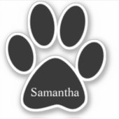 Sticker Pot de chat personnalisé animal de compagnie perso (Devant)