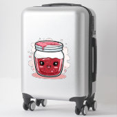 Sticker Pot de Confiture de Baies de Dessin Animé Mignon a (Sur valise)