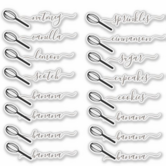 Sticker Pot de rangement pour boulangerie organisation de  (Devant)