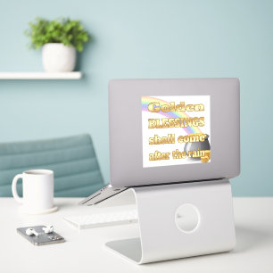 Sticker Pot d'or à la fin de l'arc-en-ciel