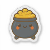 Sticker Pot d'or Kawaii (Devant)