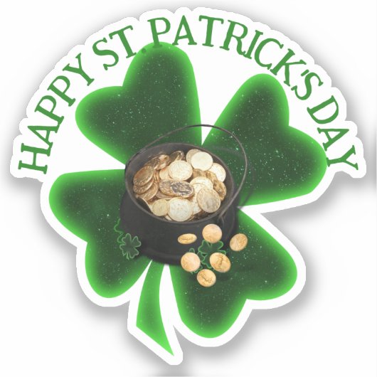 Sticker Pot of Gold St. Patrick's Day (Recto)