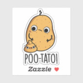 Sticker Potato Drôle Veggie Poop Pun (Feuille)