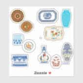 Sticker Poteries et faïences (Feuille)