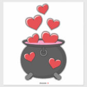 Sticker Potion d'amour des coeurs (Feuille)