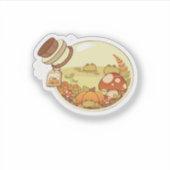Sticker Potion d'automne avec grenouilles Classique (Devant)