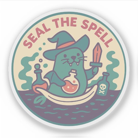 Sticker Potion de sceau magique mignon (Devant)