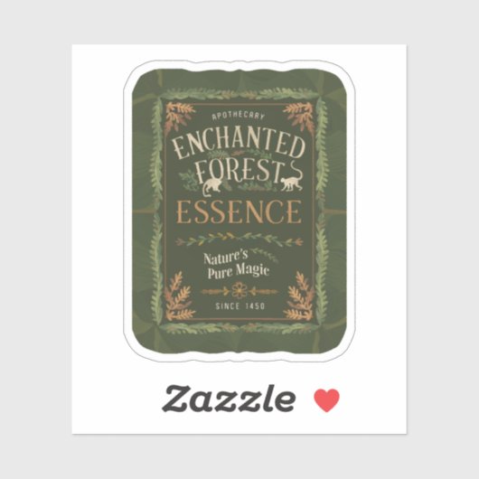 Sticker Potion d'essence de forêt enchantée d'Halloween (Feuille)
