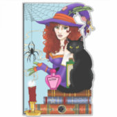 Sticker Potions de sorcières de livres de chats (Devant)