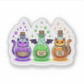 Sticker Potions Meowgical - Jolies Bouteilles En Forme De  (Devant)