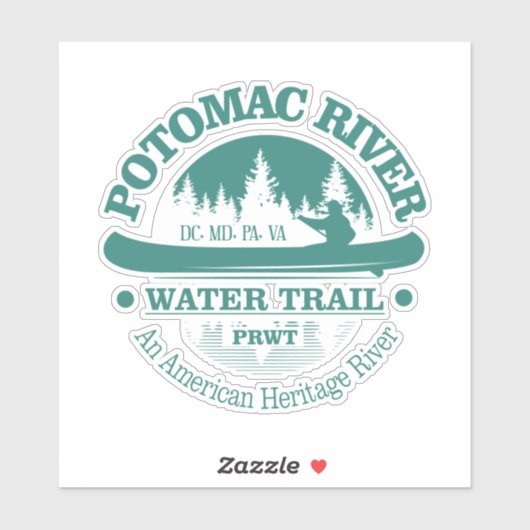 Sticker Potomac River WT (canot) (Feuille)
