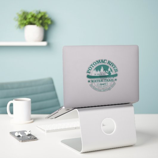 Sticker Potomac River WT (canot) (Ordinateur portable sur le bureau)