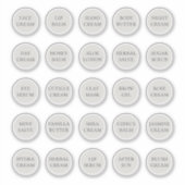 Sticker Pots cosmétiques personnalisables blancs de 1,14" (Devant)