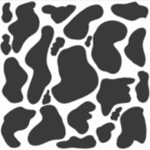 Sticker Pots de vache noir simple Animal (Devant)