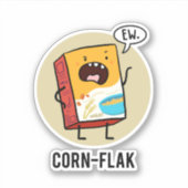 Sticker Poubelle de maïs Sassy Cereal Pun Die-Cut (Devant)