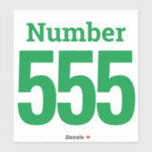 Sticker Poubelle Roue Numéro de boîte jusqu'à trois chiffr (Feuille)