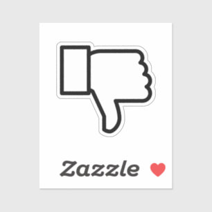 Sticker pouce vers le bas pouces vers le haut