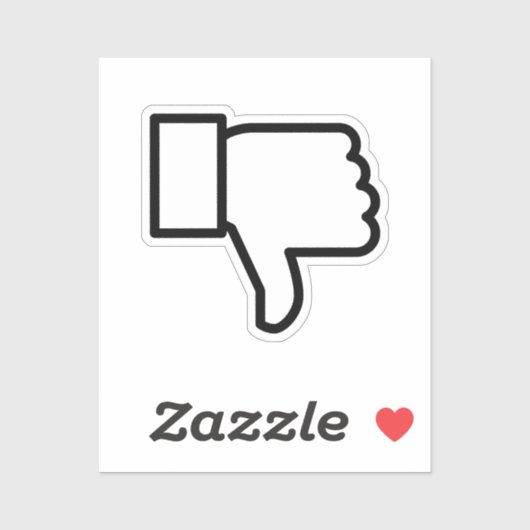 Sticker pouce vers le bas pouces vers le haut (Feuille)