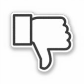 Sticker pouce vers le bas pouces vers le haut (Recto)