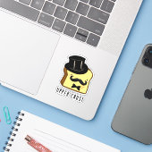 Sticker Poudre de pain drôle de croûte supérieure (Ordinateur portable avec iPhone)