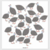 Sticker Poules de Guinée (Feuille)