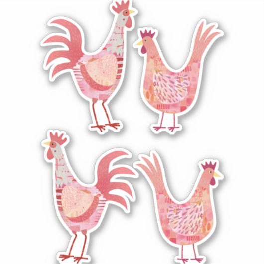Sticker Poules et Cockerels (Devant)