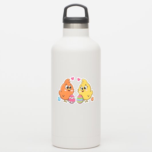 Sticker Poulet de Pâques mignons (Gourde)
