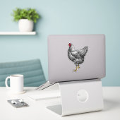 Sticker Poulet de Plymouth Rock vintage (Ordinateur portable sur le bureau)