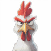 Sticker Poulet en colère (Devant)