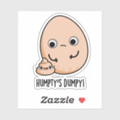 Sticker Poupée d'Oeufs Drôle Humpty (Feuille)